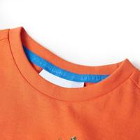 Kindershirt met girafprint 104 feloranje - thumbnail