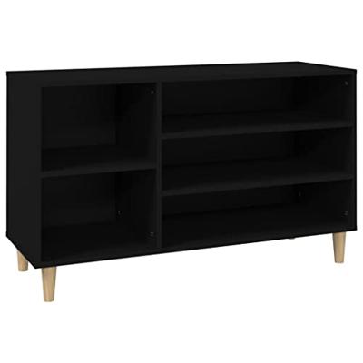 VidaXL Schoenenkast 102x36x60 cm bewerkt hout zwart VidaXL Schoenenkast 102x36x60 cm bewerkt hout zwart