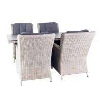 Diningset Santa Rosa Salty Grey D 180 x B 90 x H 75 cm Oosterik Home - Oosterik home - thumbnail