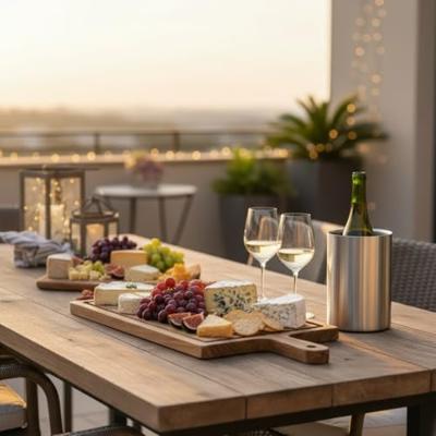 Cookinglife Wijnkoeler Brushed RVS ø 12 x 18 cm