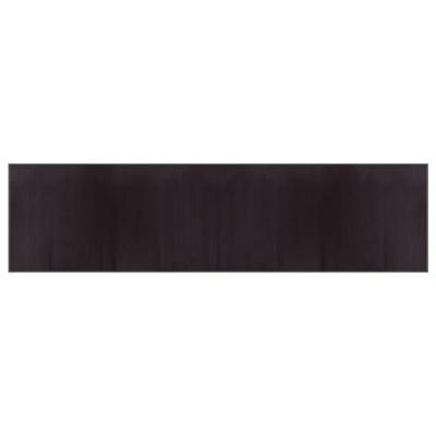 Vloerkleed rechthoekig 100x400 cm bamboe donkerbruin