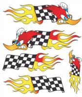 Stickerset Woodpecker finishvlag - thumbnail