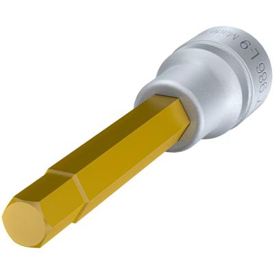 HAZET Dopsleutelbit 986L-9 · 1/2 inch (12,5 mm) vierkant hol · Binnen-zeskant-profiel · SW 9 mm