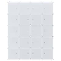 VidaXL Opbergmeubel met 20 vakken en ophangstangen polypropeen - thumbnail