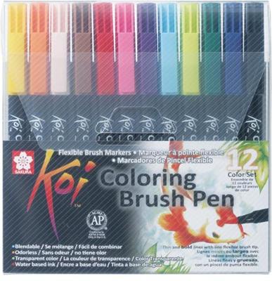 Sakura koi color brush penseelstiften set, 12dlg.