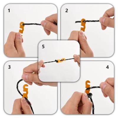 Tentscheerlijnen met spanners 8 st reflecterend 4 m 4 mm