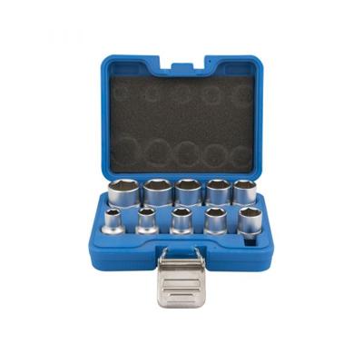 Doppenset 1/2" 10-delig INCH