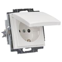 Busch-Jaeger 20 EUKB-914 Wandcontactdoos met randaarde en klapdeksel Inzetstuk Busch-balance SI Alpine-wit 1 stuk(s) - thumbnail