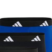 Adidas Boxershorts flex cotton lang 3-pack blauw zwart - thumbnail