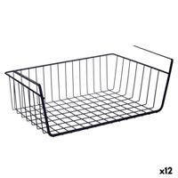 Mand voor keukenplank Kinvara W4175S 450 PDQ W4175S 450 PDQ Zwart Metaal Ijzer 42 x 14 x 26 cm 45 x 32 x 28 cm (12 Stuks) - thumbnail