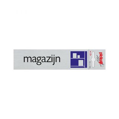 Bord Alulook Magazijn - 165x44 mm zelfklevend.