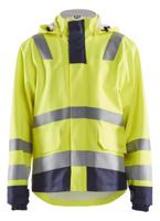 Blåkläder Vlamvertragende regenjas LEVEL 2 43132022 | High-Vis Geel/Marineblauw | Maat M - 7330509783696 - thumbnail