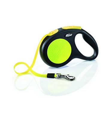 Flexi rollijn new classic neon tape zwart / geel Flexi rollijn new classic neon tape zwart / geel