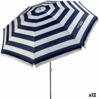 Parasoll Aktive Blauw/Wit 180 x 185 x 180 cm Staal Oxford stoffen (12 Stuks) - thumbnail