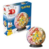 Ravensburger 3d puzzelbal pokémon karakters, 54st. - thumbnail