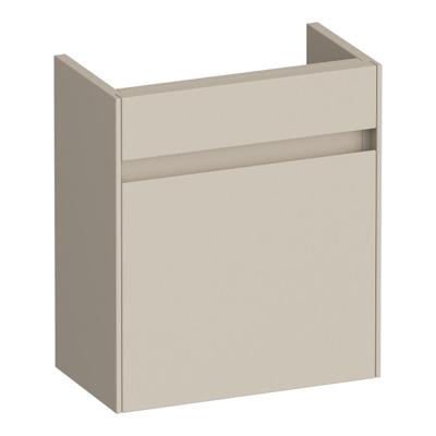 Brauer Inspire Fonteinkast - 40 cm - met 1 Deur Greeploos Linksdraaiend - Mat Beige