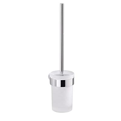 Toiletborstelhouder Sapho Pirenei Hangend 8.5x37.9 cm Chroom / Satijnglas Sapho
