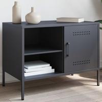 Tv-meubel 68x39x50,5 cm staal antracietkleurig - thumbnail