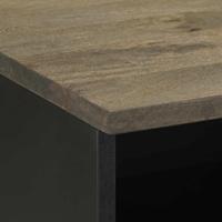 Tv-meubel 70x33x46 cm massief mangohout zwart - thumbnail