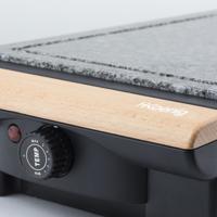 H.KoeNIG - RP320 - Grill 2 in 1 - Kooksteenfunctie en grillfunctie - 37 x 23 cm - Houten handgrepen - 1300 W - thumbnail