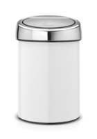 Brabantia touch bin wandafvalemmer 3 liter white - thumbnail