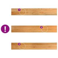 Vensterbanken 2 st 100x15x2 cm massief eikenhout lichtbruin - thumbnail