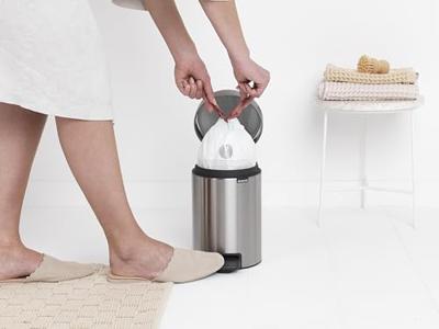 Brabantia newicon pedaalemmer 3l mat staal - thumbnail