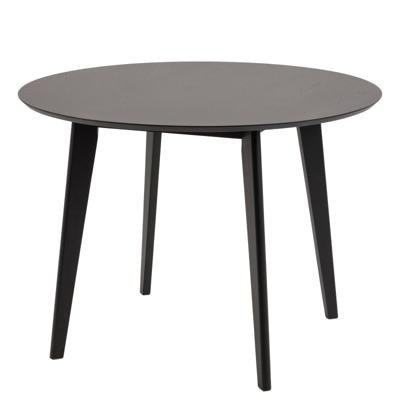 Bendt Ronde Eettafel 'Torkil' 105cm Eikenfineer, kleur Zwart