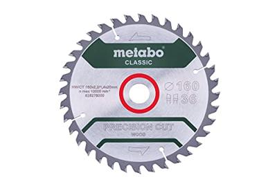 Metabo PRECISION CUT WOOD CLASSIC 628278000 Cirkelzaagblad 160 x 20 x 1.4 mm Aantal tanden: 36 1 stuk(s)