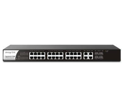 Draytek VigorSwitch P1280 Managed 10G Ethernet (100/1000/10000) Power over Ethernet (PoE) Zwart Draytek VigorSwitch P1280 Managed 10G Ethernet (100/1000/10000) Power over Ethernet (PoE) Zwart