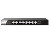 Draytek VigorSwitch P1280 Managed 10G Ethernet (100/1000/10000) Power over Ethernet (PoE) Zwart - thumbnail