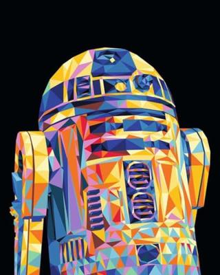 Ravensburger creart star wars: r2-d2 - schilderen op nummer voor volwassenen