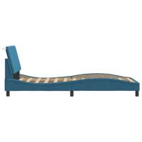 Bedframe zonder matras "Hanko" fluweel blauw 80x200 cm - thumbnail