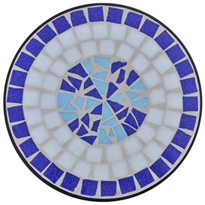VidaXL Bijzeltafel mozaïek blauw en wit VidaXL Bijzeltafel mozaïek blauw en wit