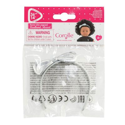 Corolle Ma haarband met strik zilver, 36cm