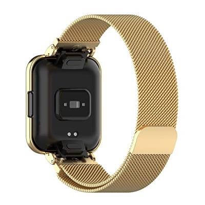 Milanese bandje met case - Goud - Xiaomi Redmi Watch 2 (Lite) Milanese bandje met case - Goud - Xiaomi Redmi Watch 2 (Lite)