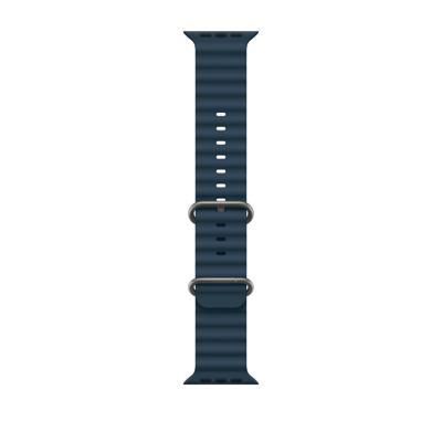 Apple Watch Band - Ocean Band - 49 mm - blauw - Eén maat voor de meeste polsen
