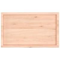 Tafelblad 100x60x(2-6) cm onbehandeld massief eikenhout - thumbnail