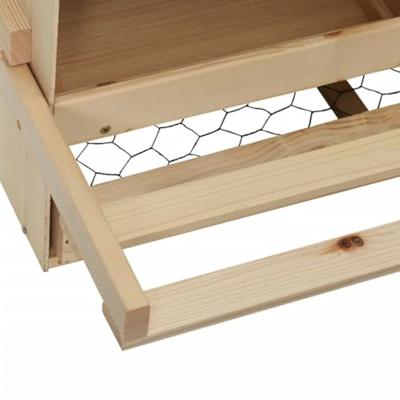 VidaXL Kippenlegkast 5 compartimenten 117x33x38 cm massief grenenhout