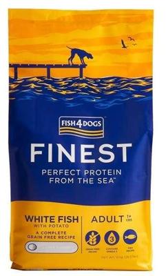 FISH4DOGS Finest Ocean White fish M/L - droog hondenvoer - 12kg