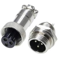 Pollin 453542 Ronde connector Bus, inbouw, Stekker Totaal aantal polen: 3 1 set(s) - thumbnail