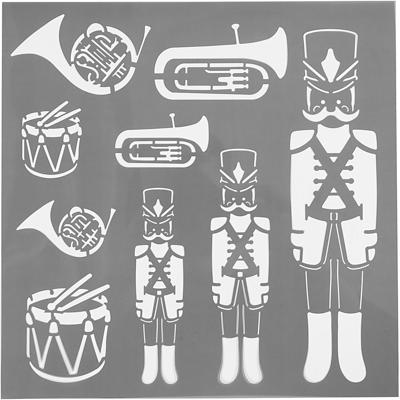 Creativ Company Sjabloon, notenkraker, afm 30,5x30,5 cm, dikte 0,31 mm, 1 vel