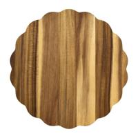 Borrelplank bloem - acaciahout - ø30x1.5 cm - thumbnail