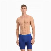 2-pack Heren boxershort lange pijpjes - Blauw - Heren onderbroek tegen schurende benen - Katoen - thumbnail