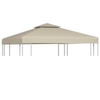 VidaXL Vervangend tentdoek prieel 310 g/m² 3x3 m beige - thumbnail