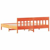 Bedframe zonder matras massief grenenhout wasbruin 180x200 cm - thumbnail
