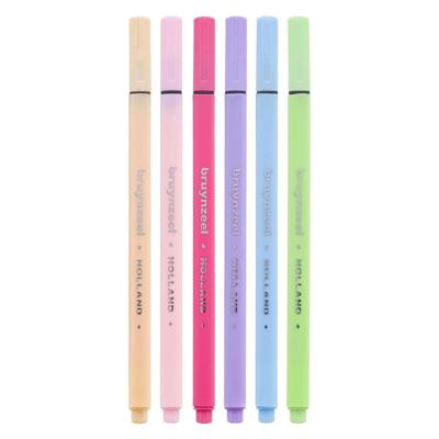 Bruynzeel fineliner set pastel 6 kleuren Bruynzeel fineliner set pastel 6 kleuren