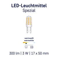 Müller-Licht 401045 LED-lamp Energielabel F (A - G) G9 Speciale vorm 3 W = 28 W Warmwit (Ø x h) 17 mm x 50 mm 1 stuk(s) - thumbnail