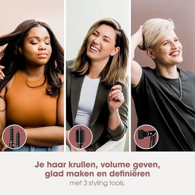 2 in 1 föhn & föhnstyler - SHARK FLEXSTYLE - HD426EU - 3 accessoires - Zwart en rosé goud - 1400 W