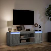 Tv-meubel met LED 139,5x34x50 cm bewerkt hout grijs sonoma - thumbnail